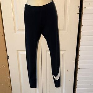 Nike Black Leggings with White Logo
